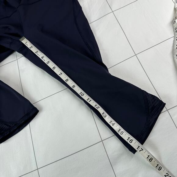 Lululemon Leggings Womens 6 Blue Lean In Crop 17" Athletic Yoga Workout Active - Picture 10 of 11